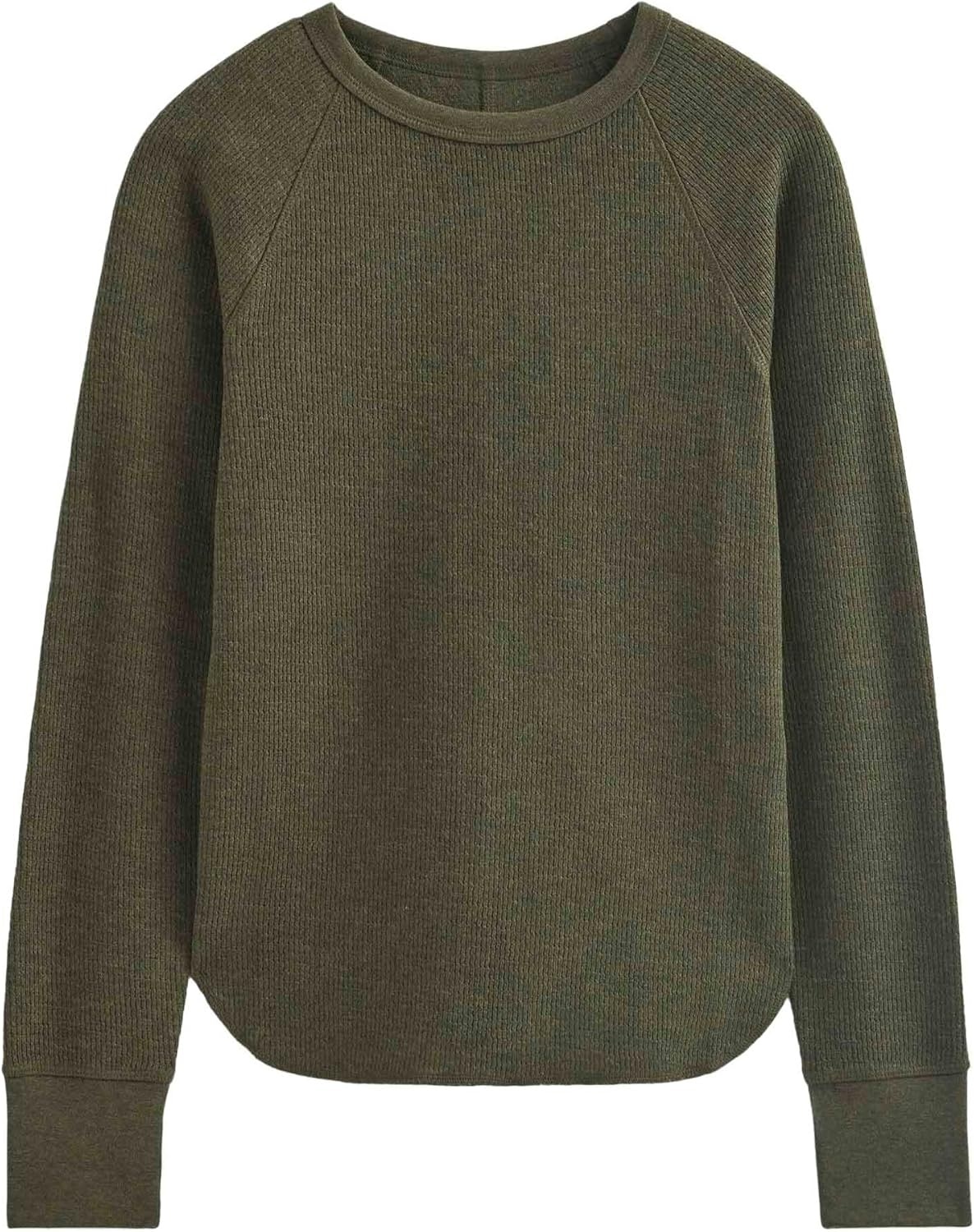 image:imageEverlane Womens Everlane Slimfit Crew in Cozy WaffleHeather Beech