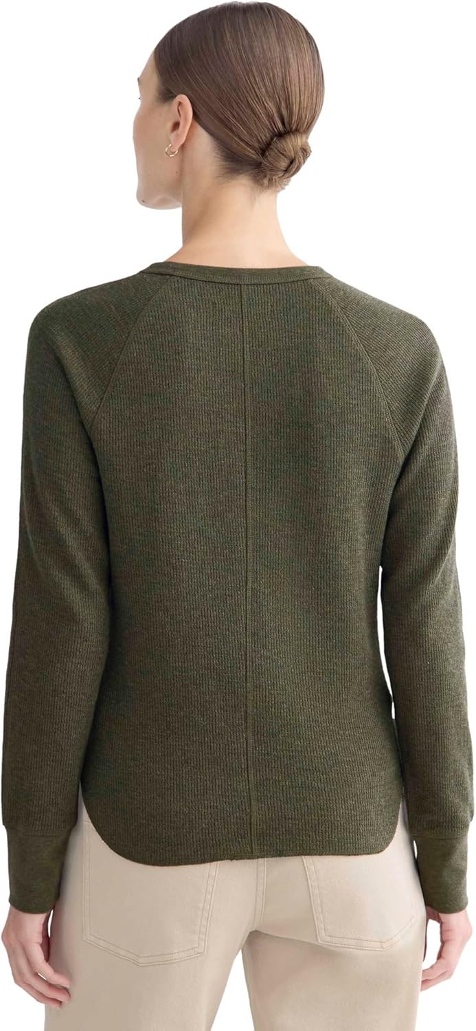 image:imageEverlane Womens Everlane Slimfit Crew in Cozy WaffleHeather Beech