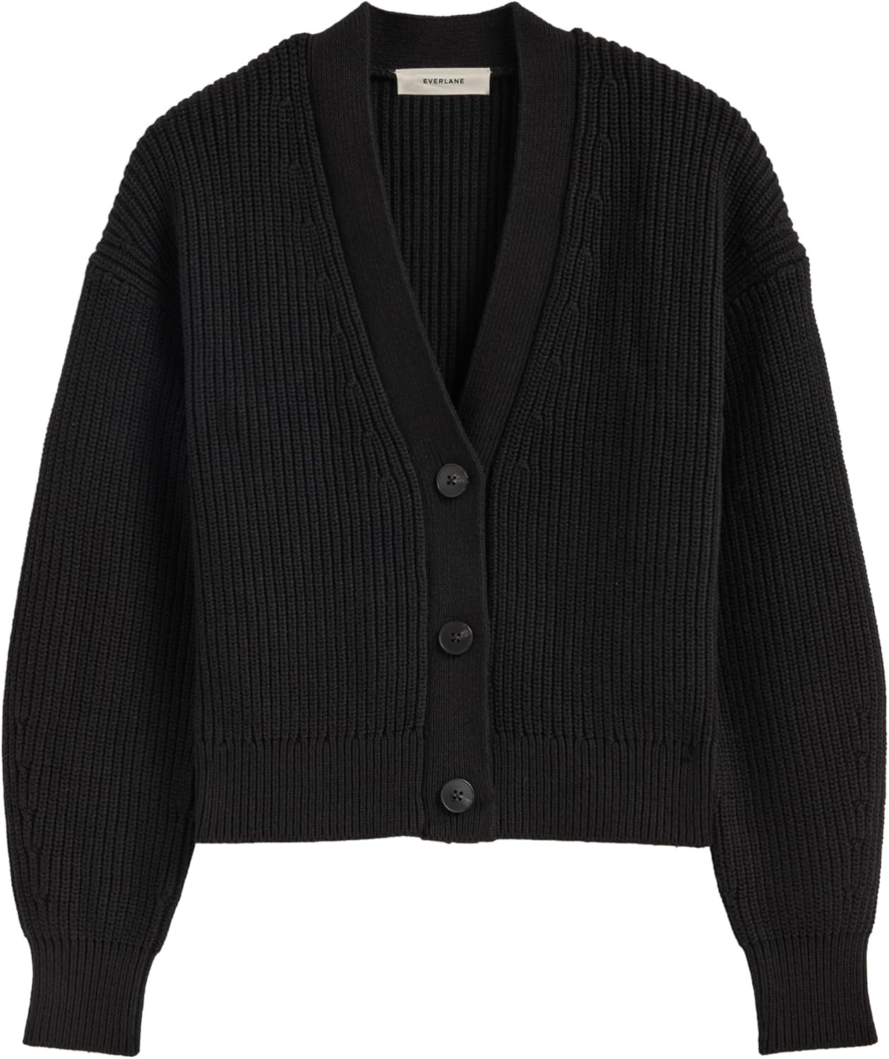 image:imageEverlane Womens Everlane The Boxy Cardigan in Everyday CottonBlack