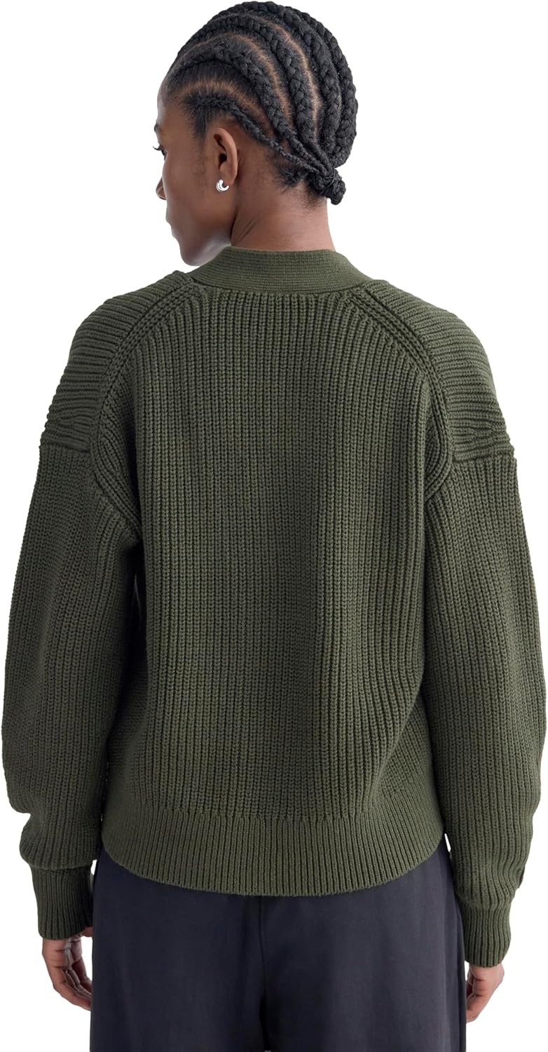 image:imageEverlane Womens Everlane The Boxy Cardigan in Everyday CottonDark Green