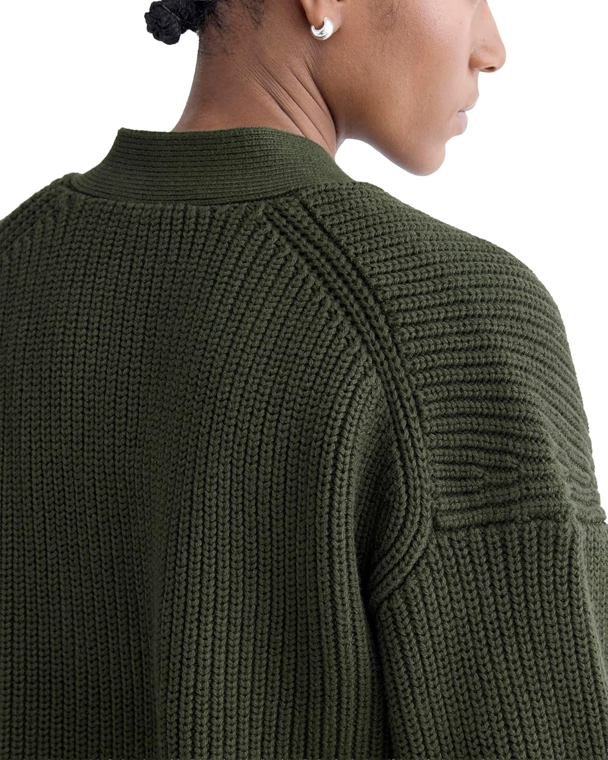 image:imageEverlane Womens Everlane The Boxy Cardigan in Everyday CottonDark Green