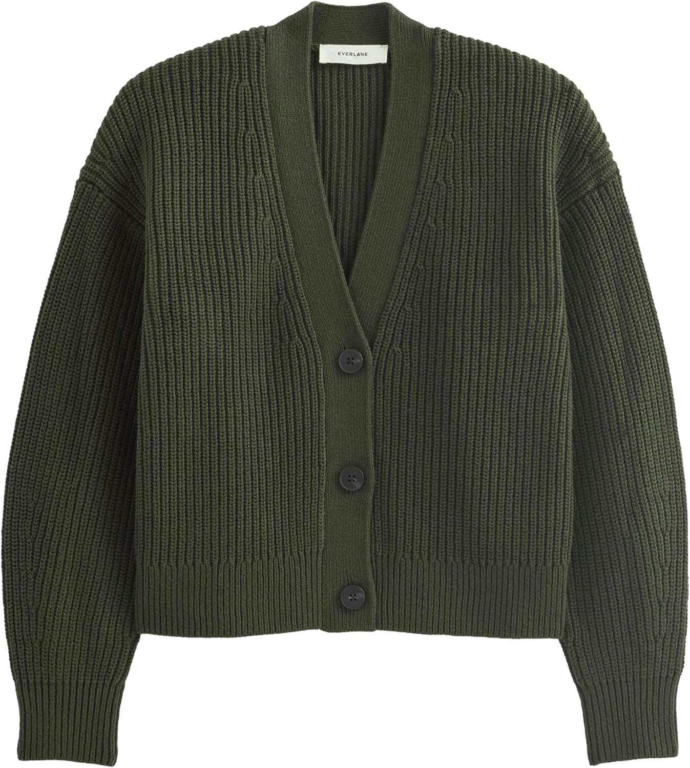image:imageEverlane Womens Everlane The Boxy Cardigan in Everyday CottonDark Green