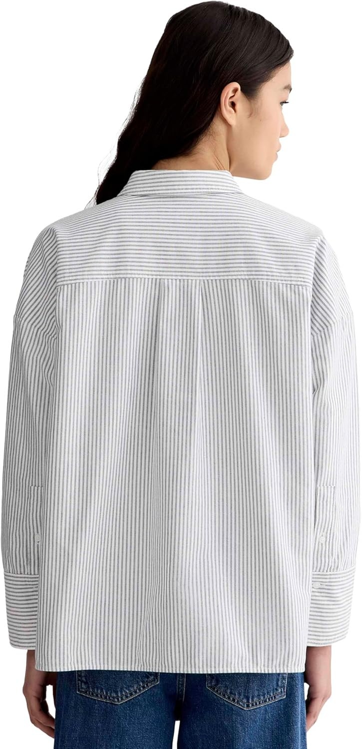 image:imageEverlane Womens Everlane The Boxy OxfordBlack White