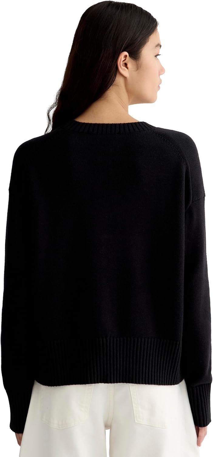image:imageEverlane Womens Everlane The Boxy Sweater in Everyday CottonBlack