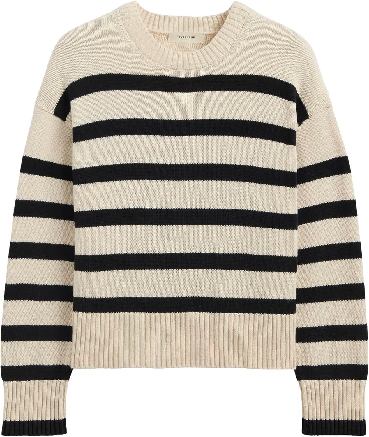 image:imageEverlane Womens Everlane The Boxy Sweater in Everyday CottonCanvas Black
