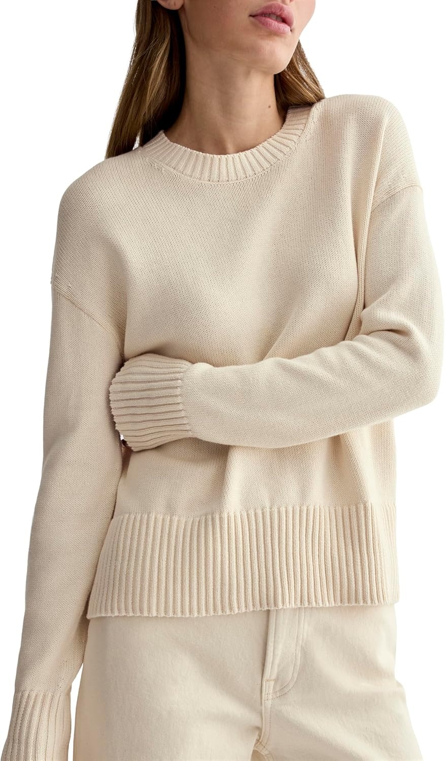 image:imageEverlane Womens Everlane The Boxy Sweater in Everyday CottonCanvas