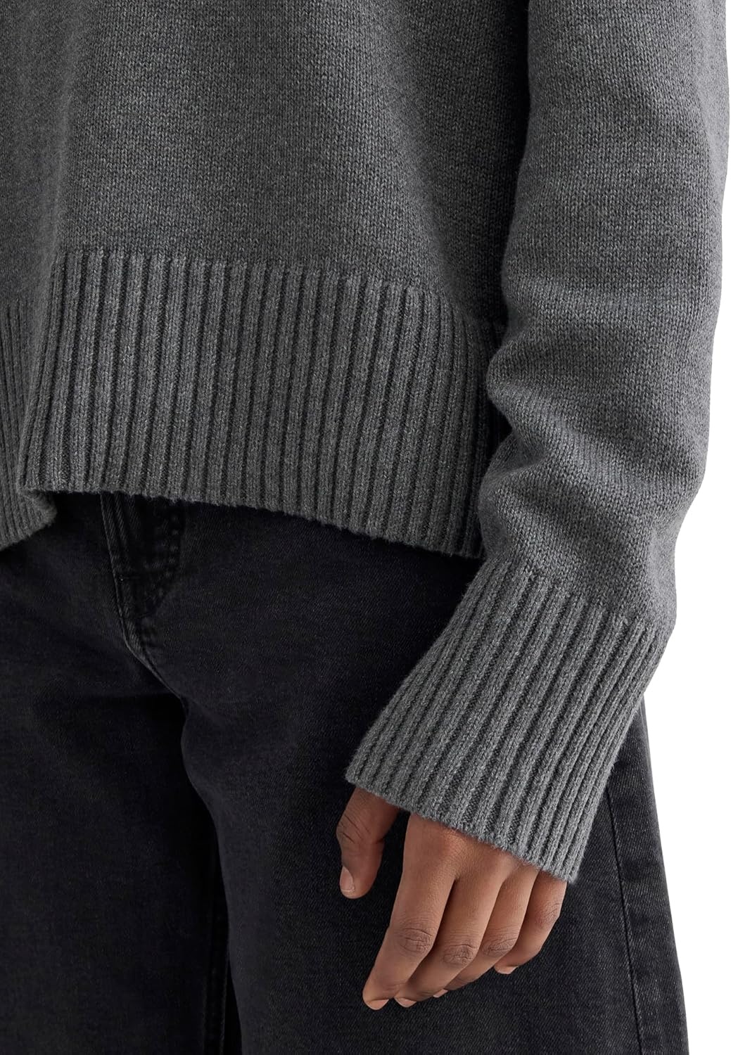 image:imageEverlane Womens Everlane The Boxy Sweater in Everyday CottonHeathered Charcoal
