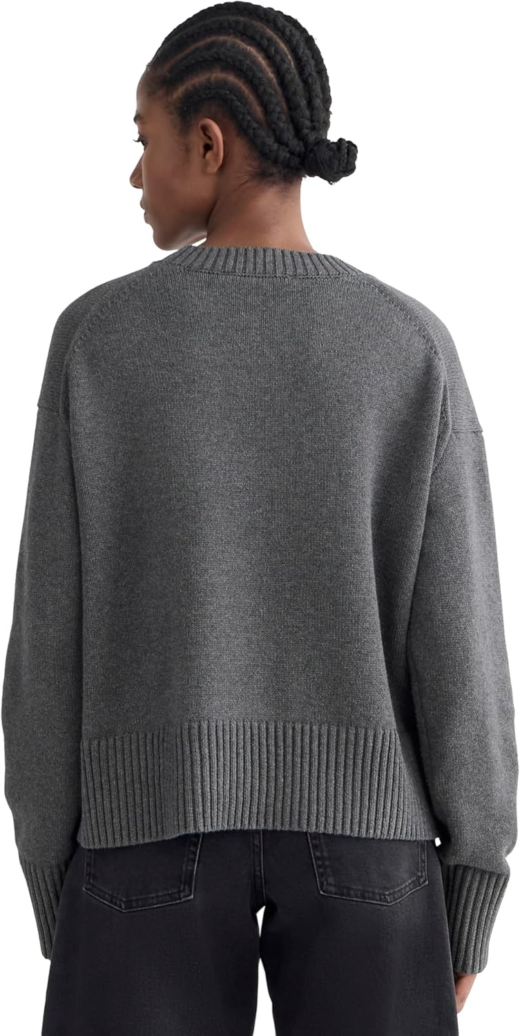 image:imageEverlane Womens Everlane The Boxy Sweater in Everyday CottonHeathered Charcoal