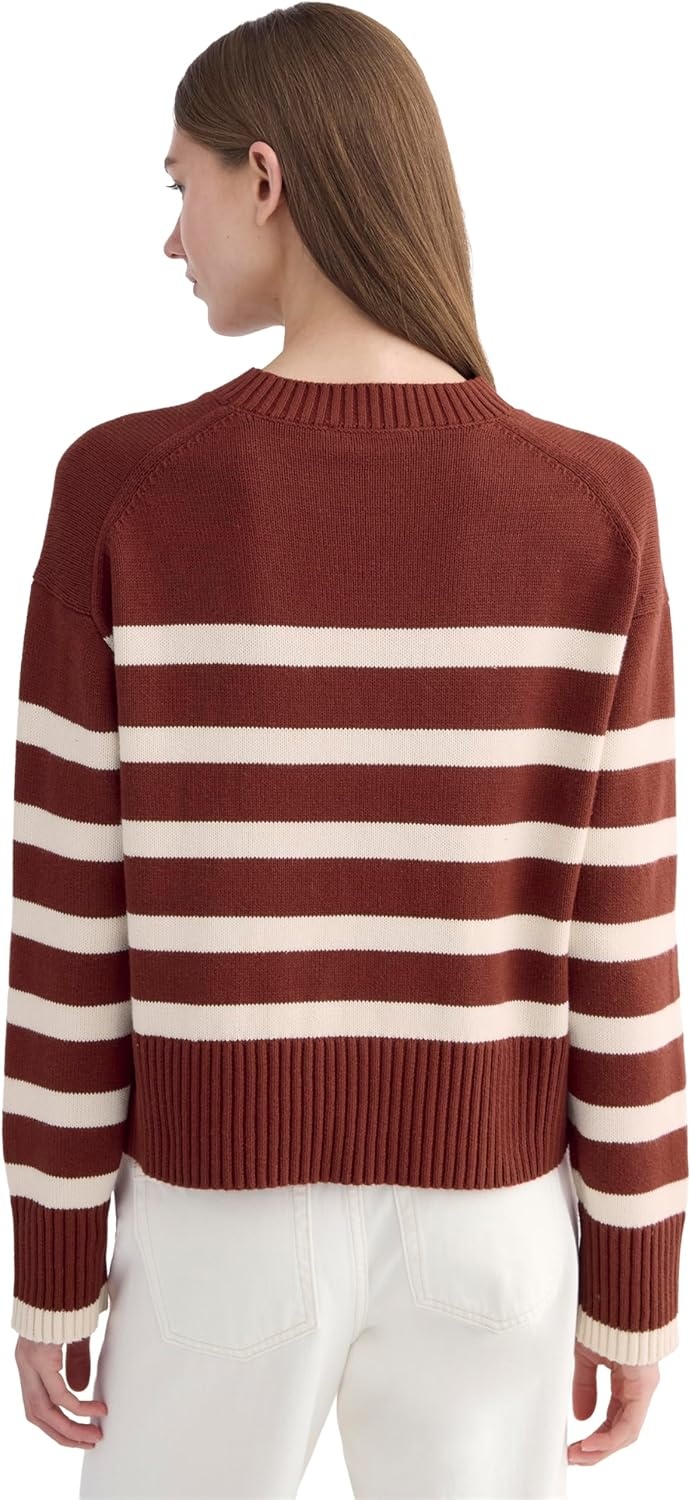 image:imageEverlane Womens Everlane The Boxy Sweater in Everyday CottonMerlot Canvas