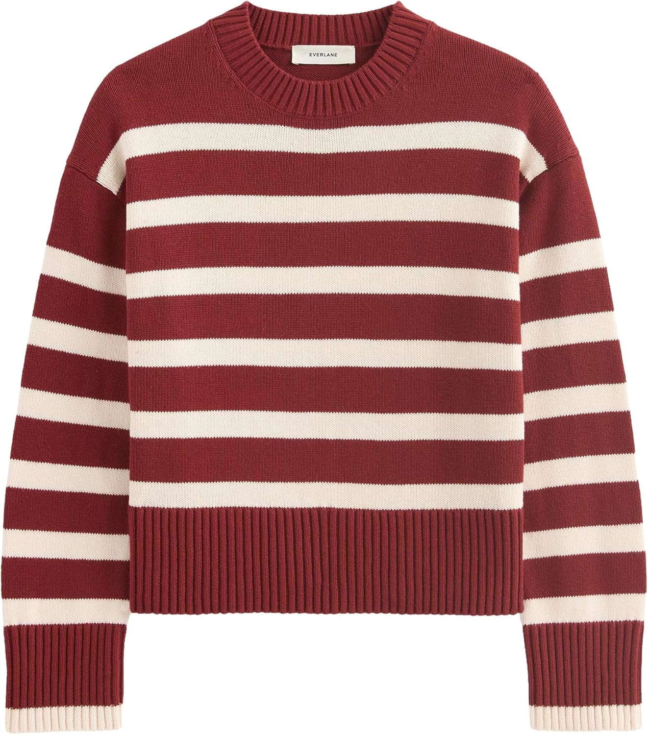 image:imageEverlane Womens Everlane The Boxy Sweater in Everyday CottonMerlot Canvas