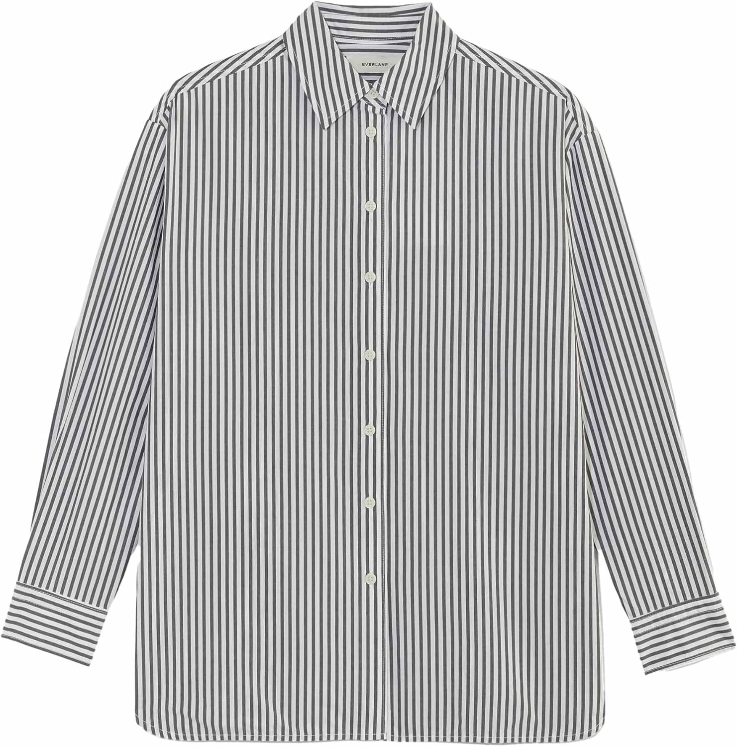 image:imageEverlane Womens Everlane The Boyfriend Shirt in Ultrasoft CottonOptic White Black