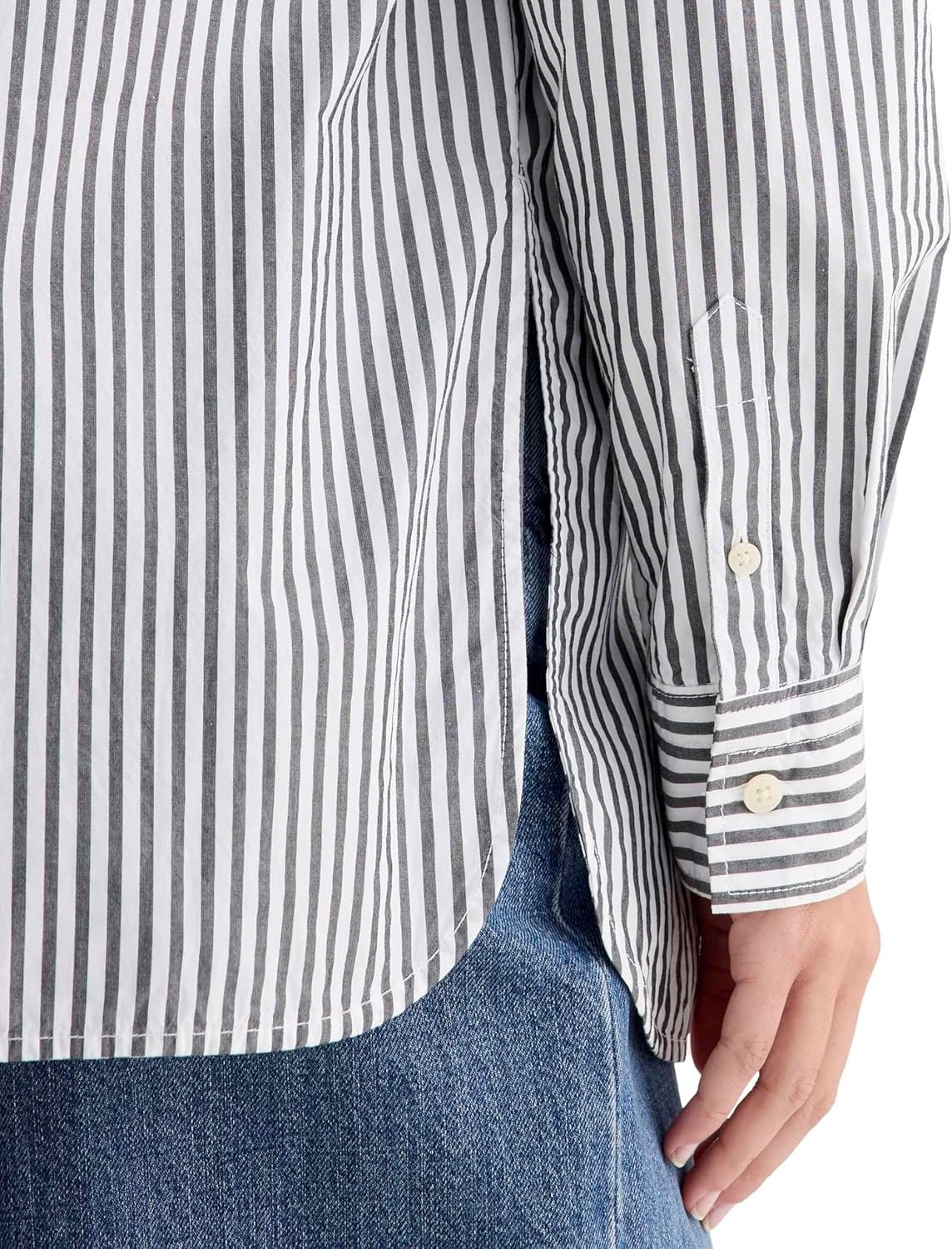 image:imageEverlane Womens Everlane The Boyfriend Shirt in Ultrasoft CottonOptic White Black