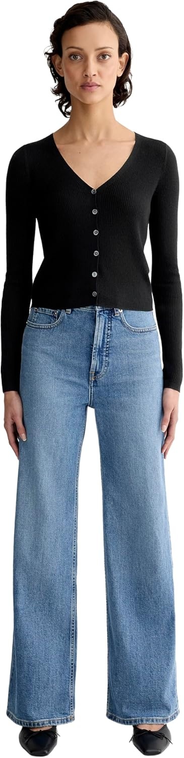 image:imageEverlane Womens Everlane The Cardigan in Ultrasoft MerinoBlack