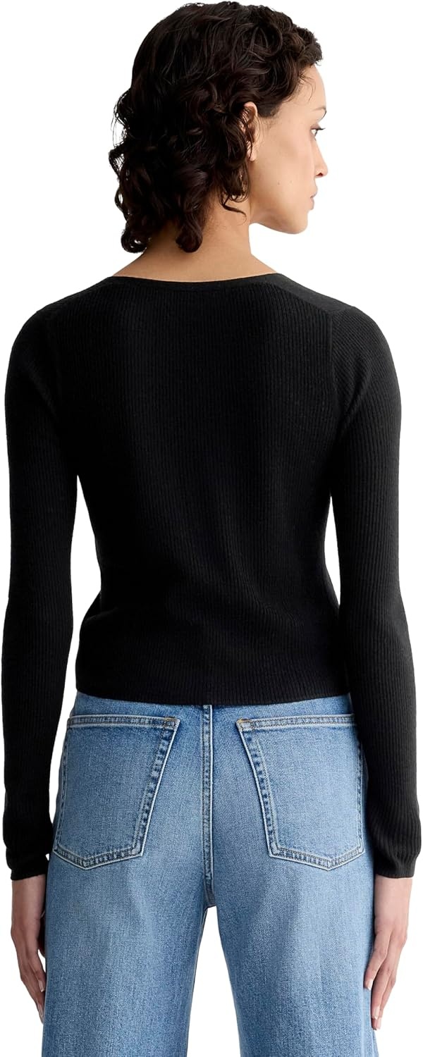 image:imageEverlane Womens Everlane The Cardigan in Ultrasoft MerinoBlack