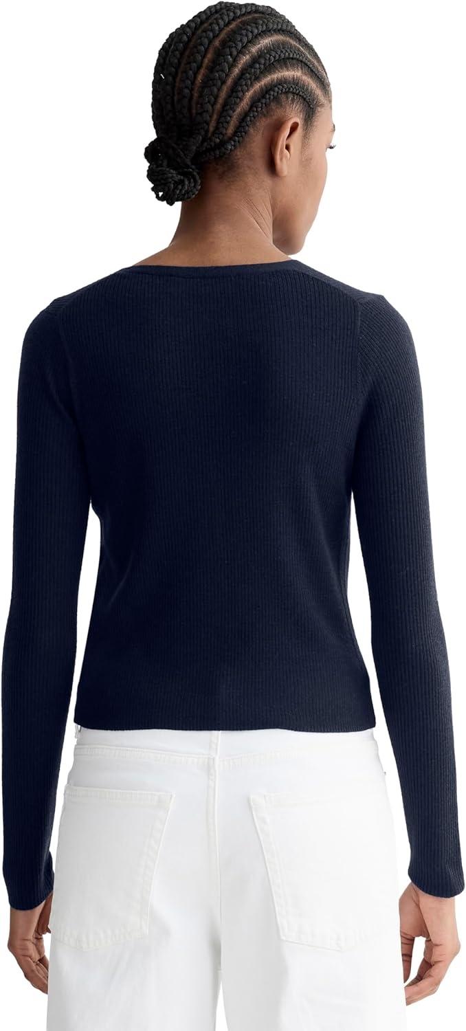 image:imageEverlane Womens Everlane The Cardigan in Ultrasoft MerinoNavy