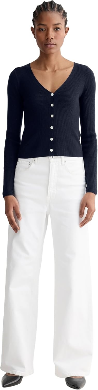 image:imageEverlane Womens Everlane The Cardigan in Ultrasoft MerinoNavy