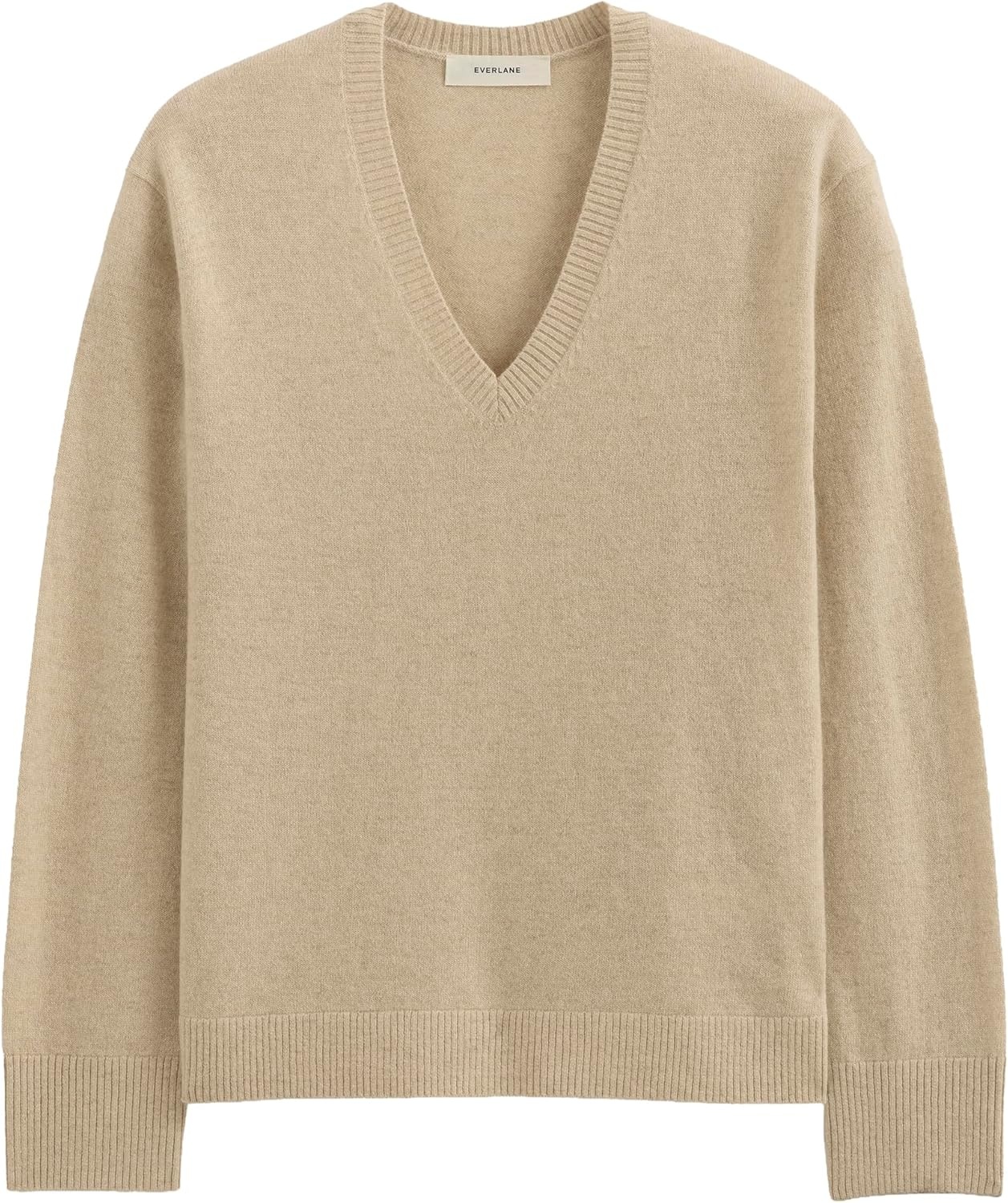 image:imageEverlane Womens Everlane The Classic V in CashmereHeather Light Camel