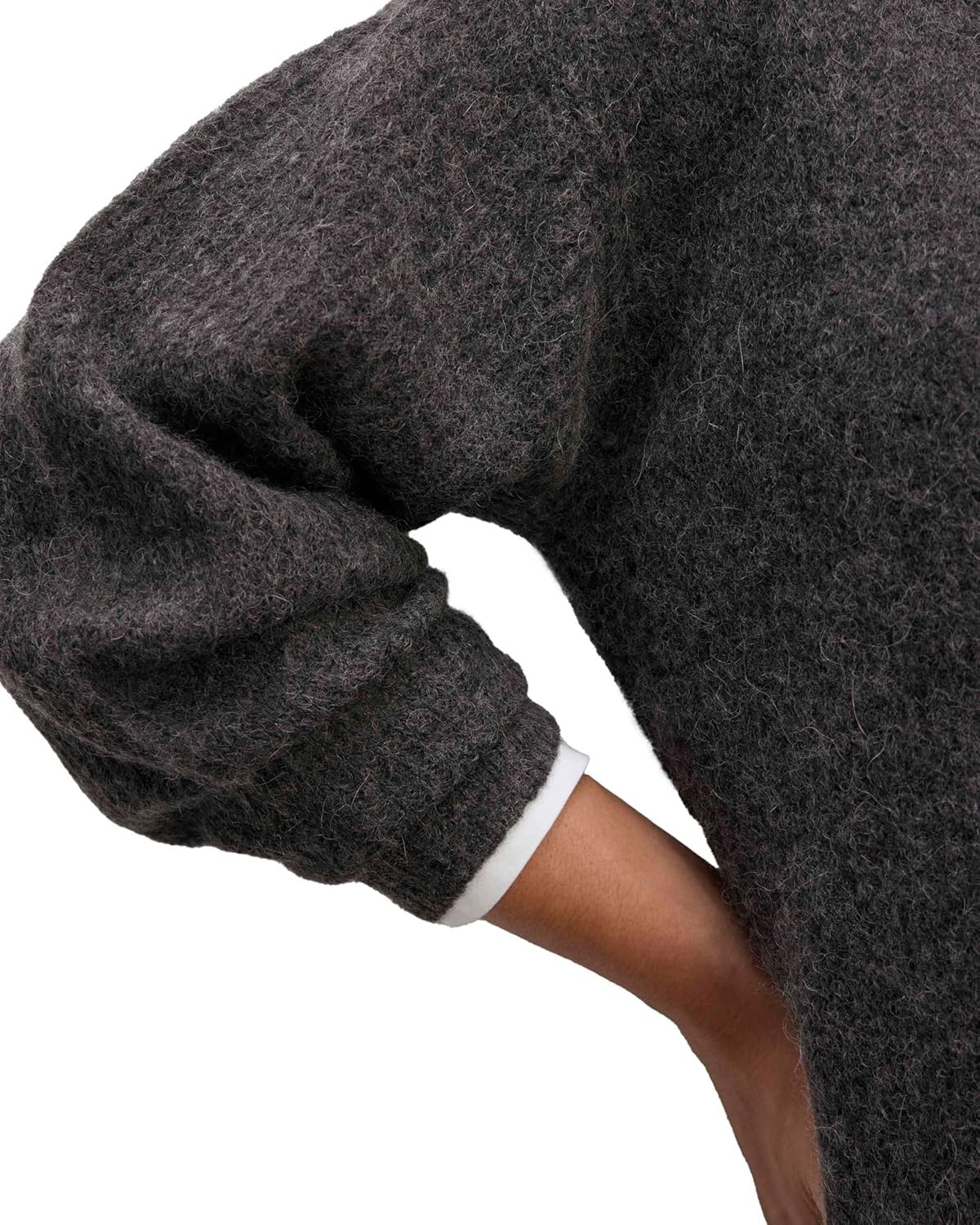 image:imageEverlane Womens Everlane The Cocoon Crew in AlpacaDark Charcoal