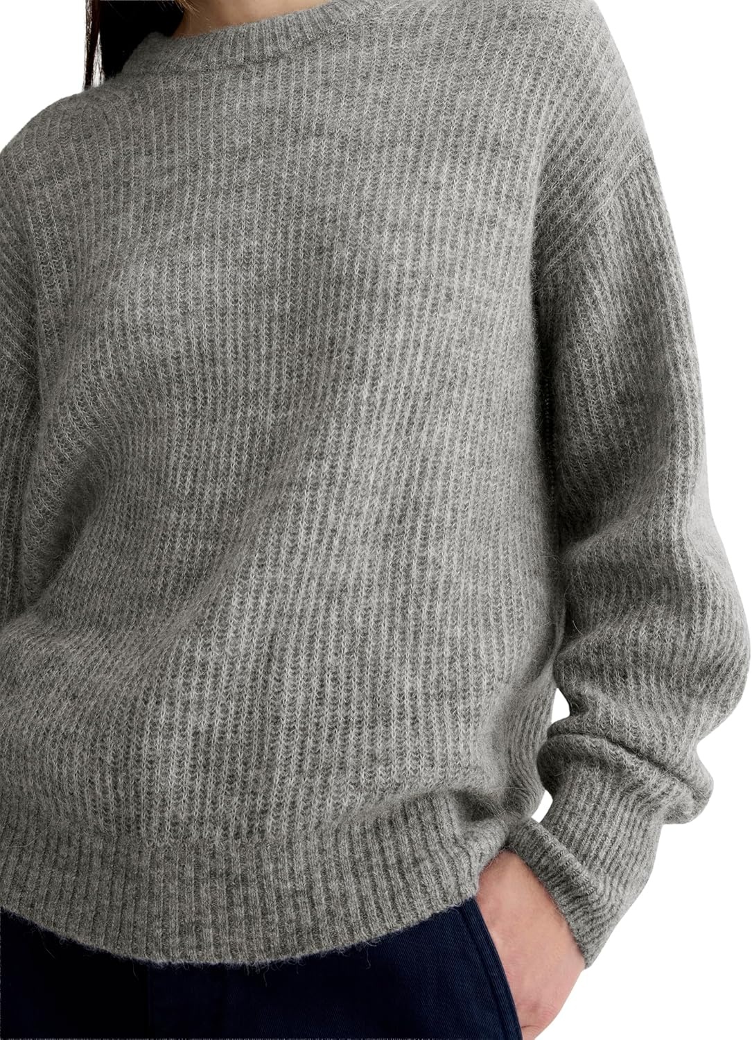 image:imageEverlane Womens Everlane The Cocoon Crew in AlpacaHeather Stone Grey