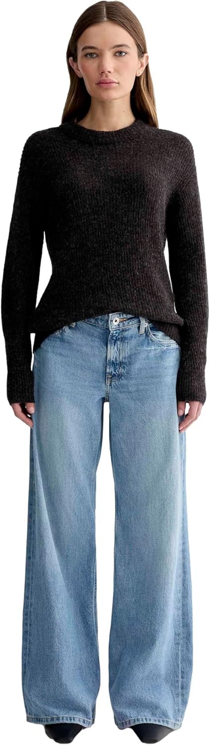 image:imageEverlane Womens Everlane The Cocoon Crew in AlpacaHeathered Black