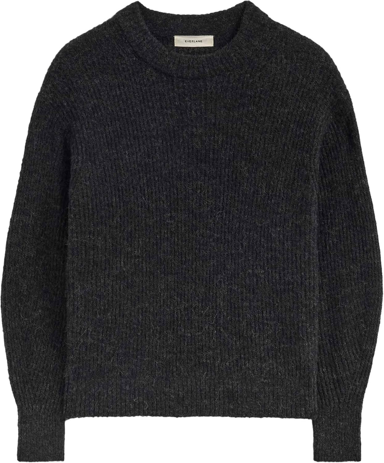 image:imageEverlane Womens Everlane The Cocoon Crew in AlpacaHeathered Black