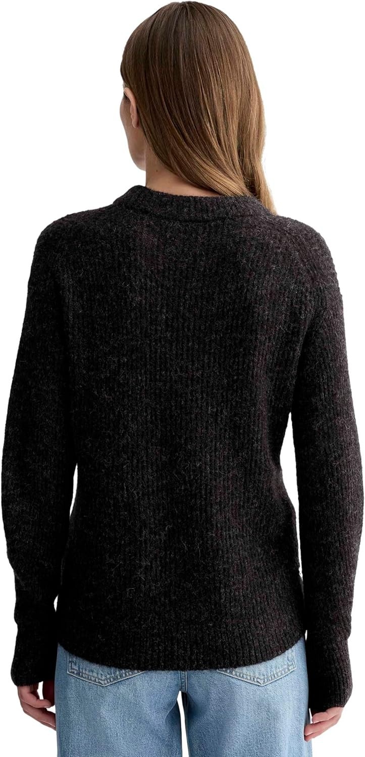 image:imageEverlane Womens Everlane The Cocoon Crew in AlpacaHeathered Black