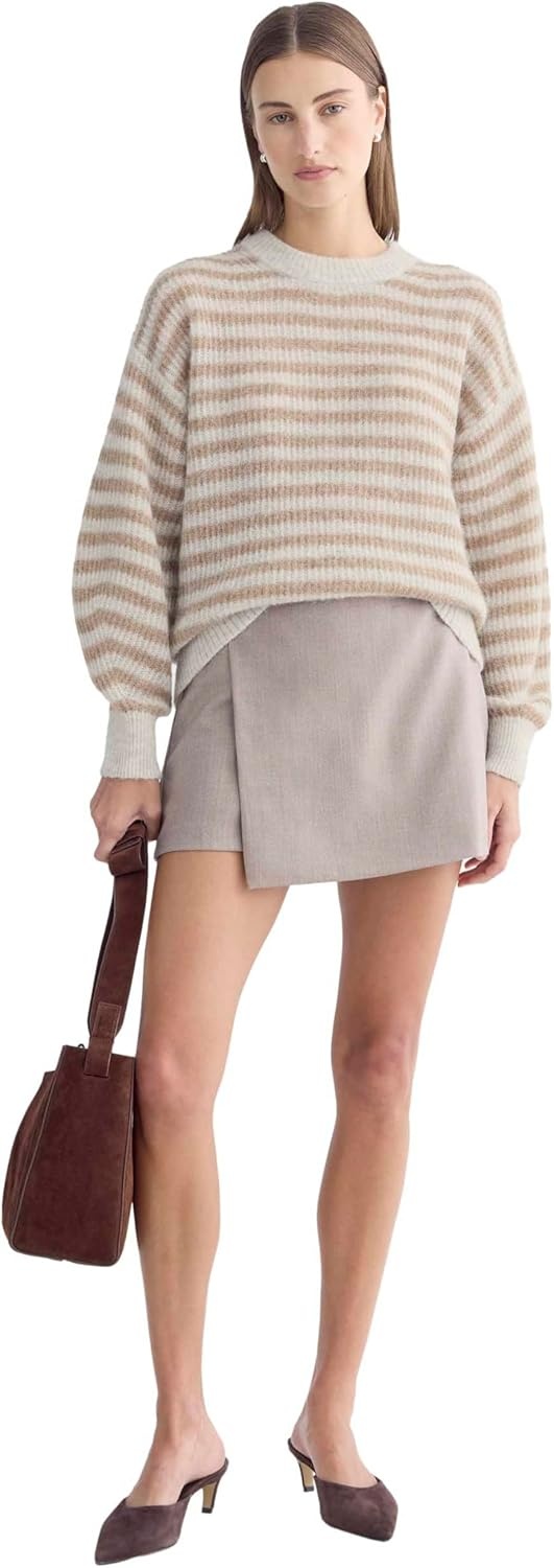 image:imageEverlane Womens Everlane The Cocoon Crew in AlpacaMallow HeatherCamel