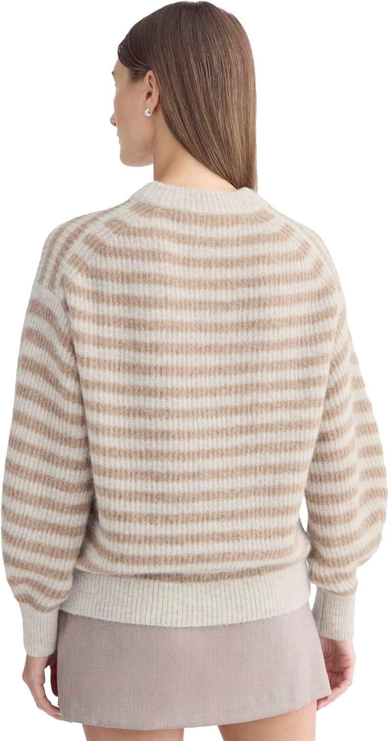 image:imageEverlane Womens Everlane The Cocoon Crew in AlpacaMallow HeatherCamel