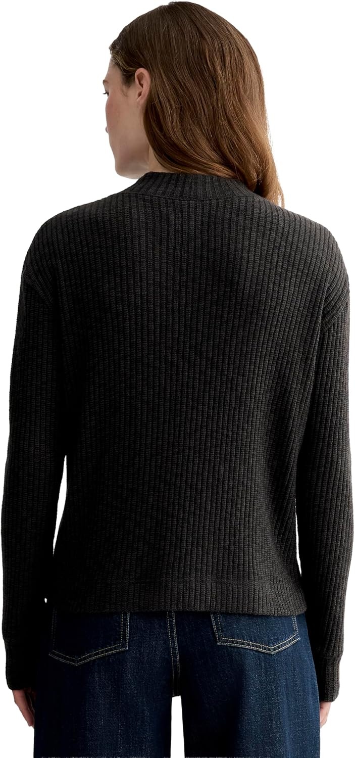 image:imageEverlane Womens Everlane The Cozy Rib FunnelNeckBlack