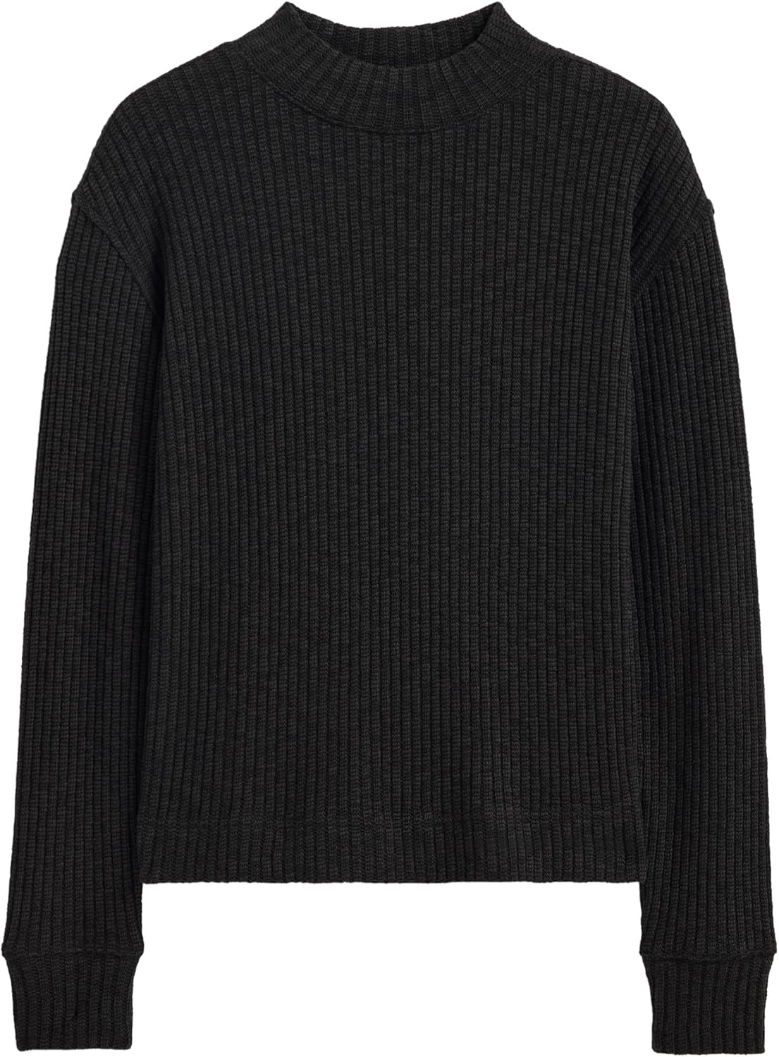 image:imageEverlane Womens Everlane The Cozy Rib FunnelNeckBlack