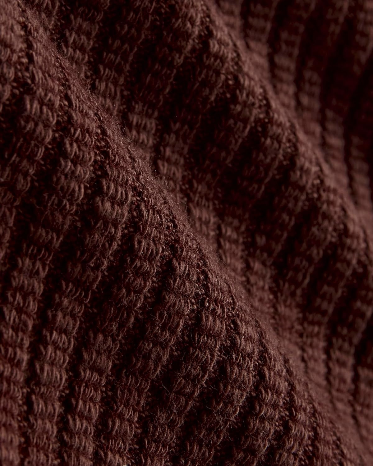 image:imageEverlane Womens Everlane The Cozy Rib FunnelNeckDark Mahogany