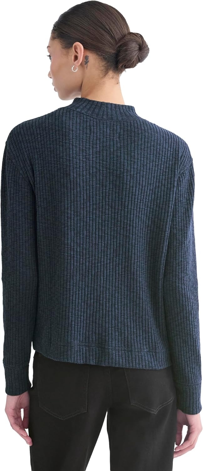 image:imageEverlane Womens Everlane The Cozy Rib FunnelNeckNavy