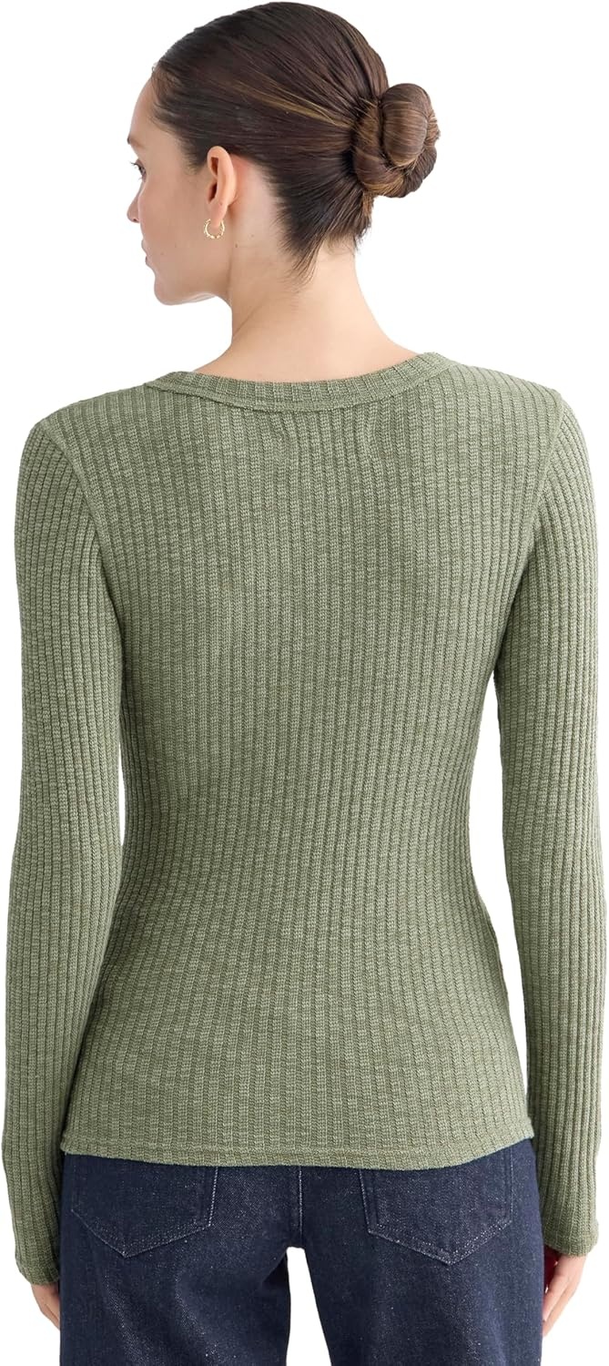 image:imageEverlane Womens Everlane The Cozy Rib HenleyKalamata