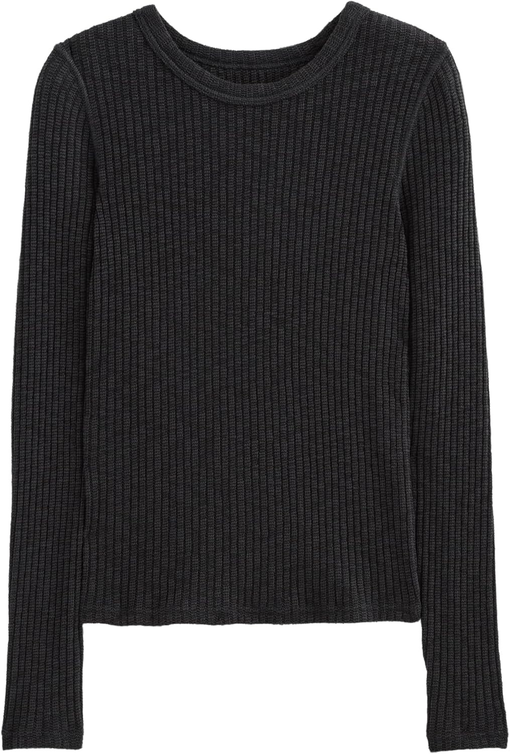 image:imageEverlane Womens Everlane The Cozy Rib LongSleeve TeeBlack