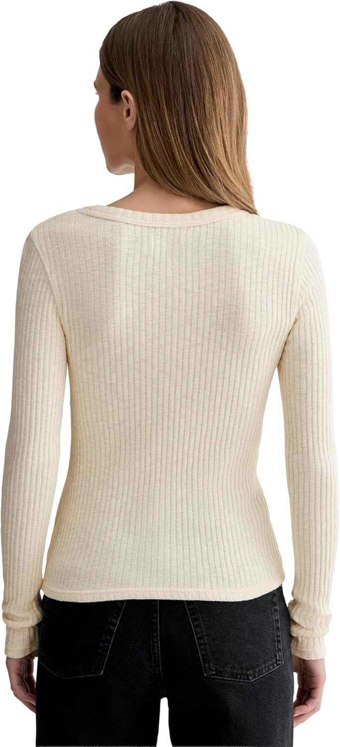 image:imageEverlane Womens Everlane The Cozy Rib LongSleeve TeeBone