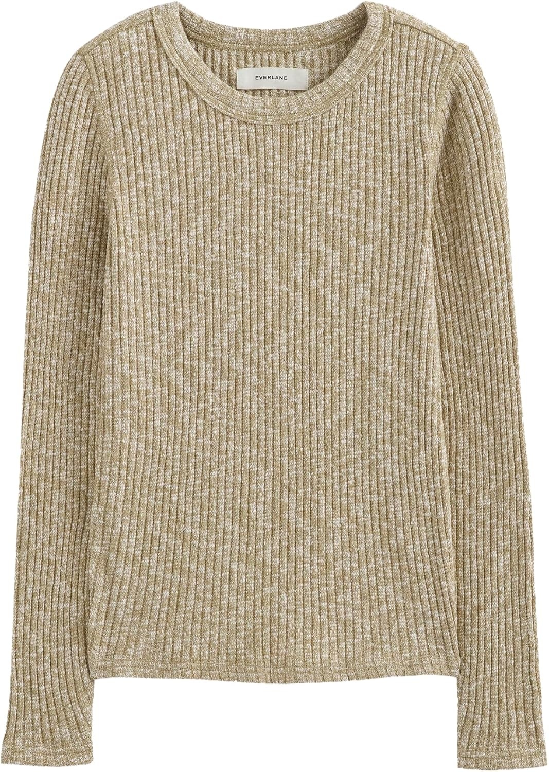 image:imageEverlane Womens Everlane The Cozy Rib LongSleeve TeeCornstalk Bone Twist