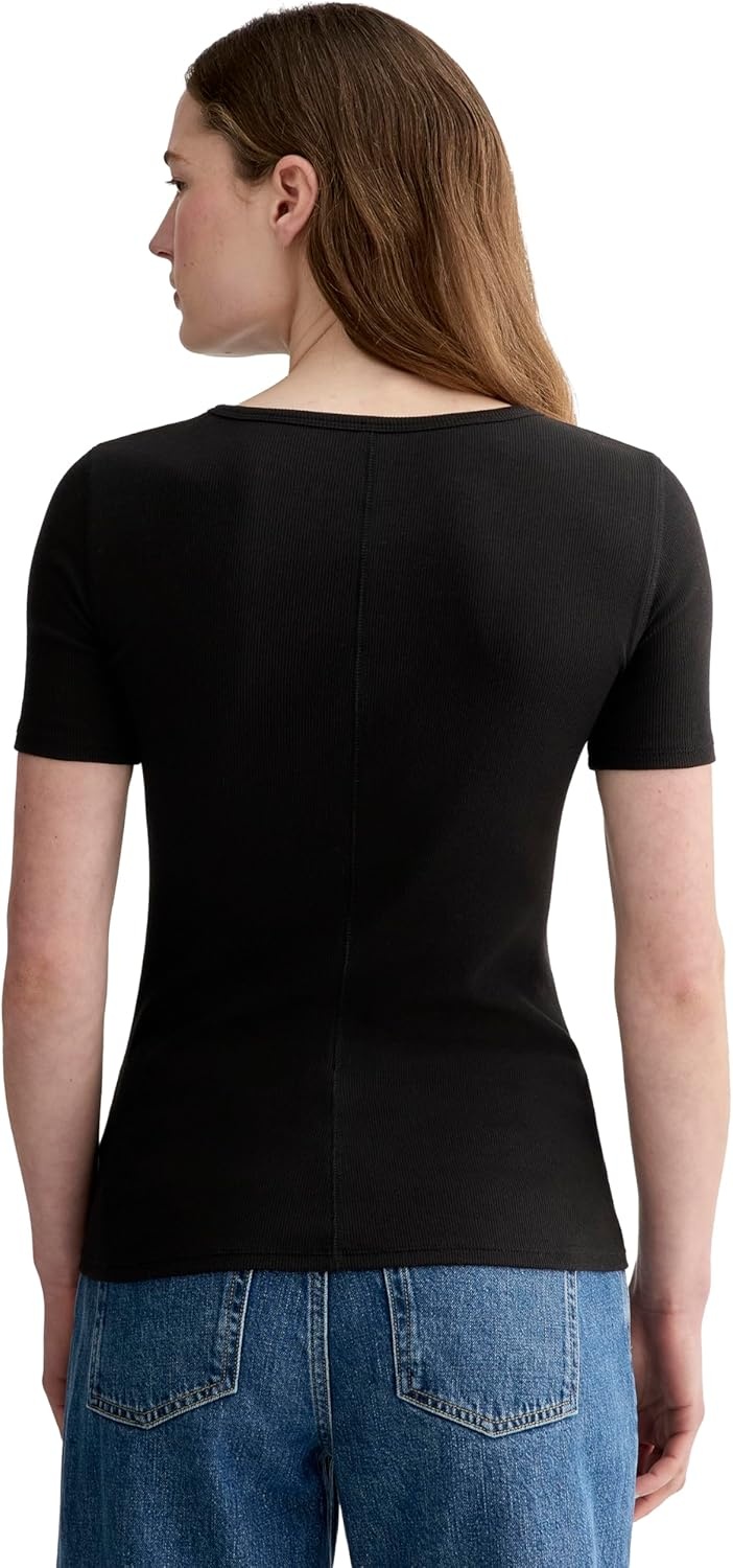 image:imageEverlane Womens Everlane The Luxe Rib CrewBlack