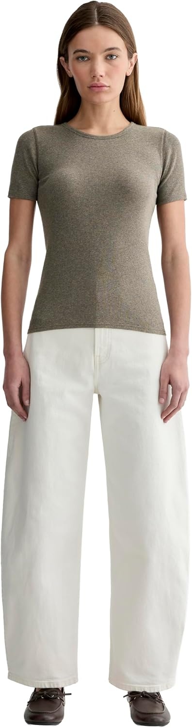 image:imageEverlane Womens Everlane The Luxe Rib CrewHeathered Fatigue