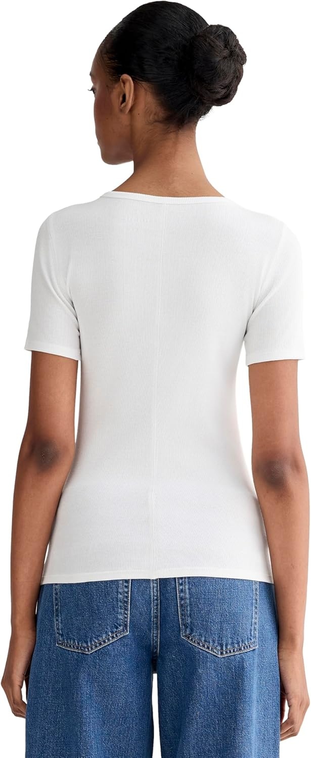 image:imageEverlane Womens Everlane The Luxe Rib CrewWhite