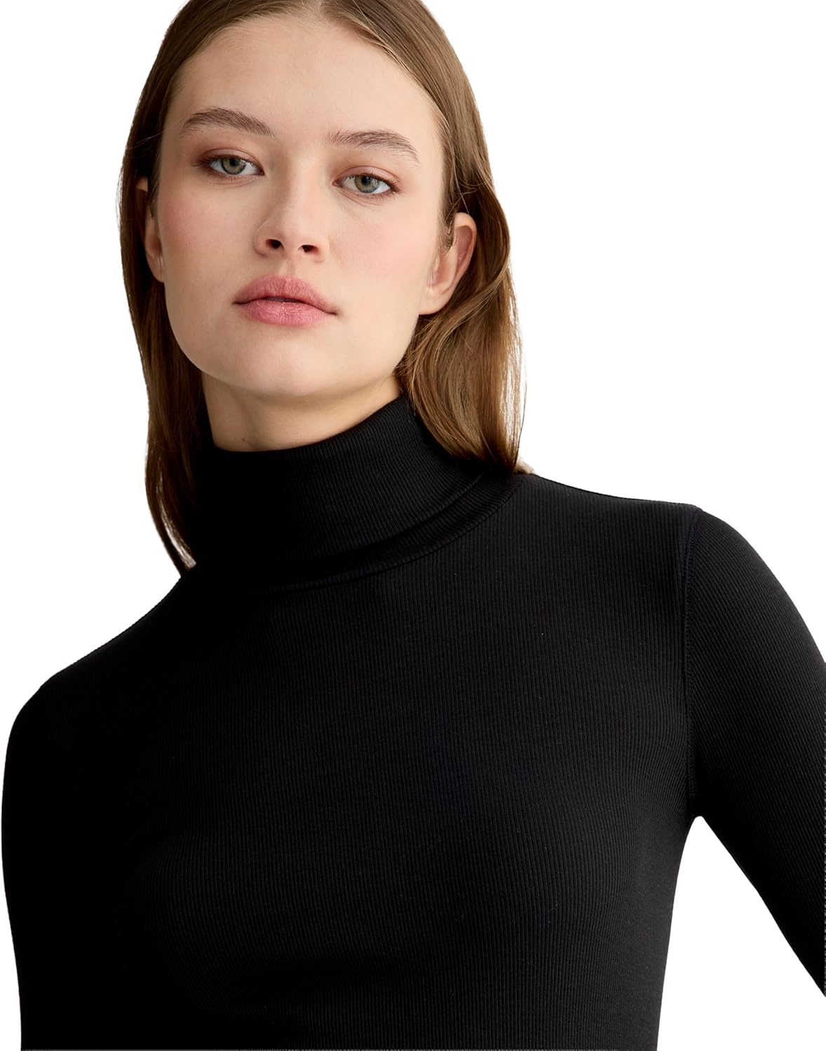 image:imageEverlane Womens Everlane The Luxe Rib TurtleneckBlack