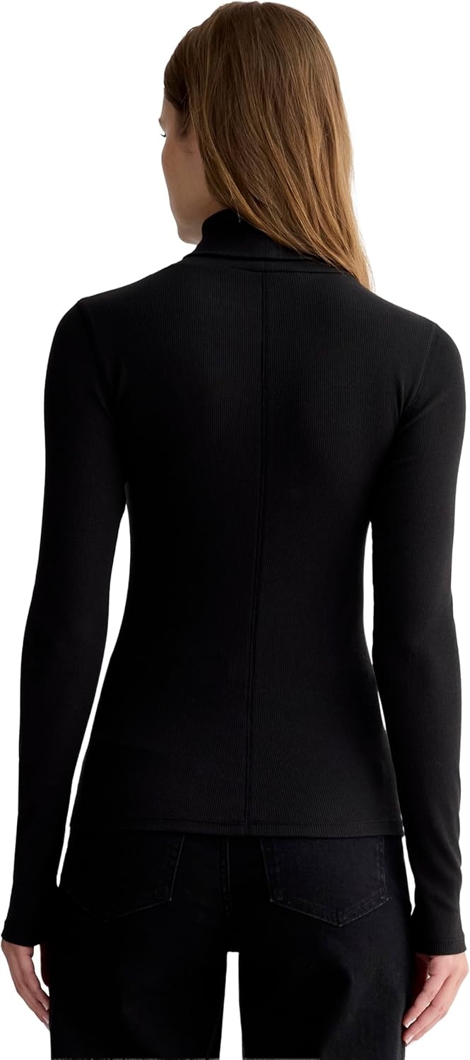image:imageEverlane Womens Everlane The Luxe Rib TurtleneckBlack