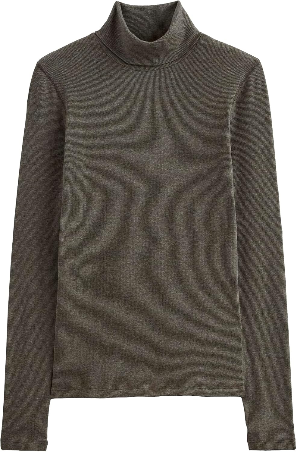 image:imageEverlane Womens Everlane The Luxe Rib TurtleneckWashed Heathered Fatigue
