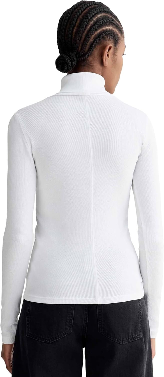 image:imageEverlane Womens Everlane The Luxe Rib TurtleneckWhite