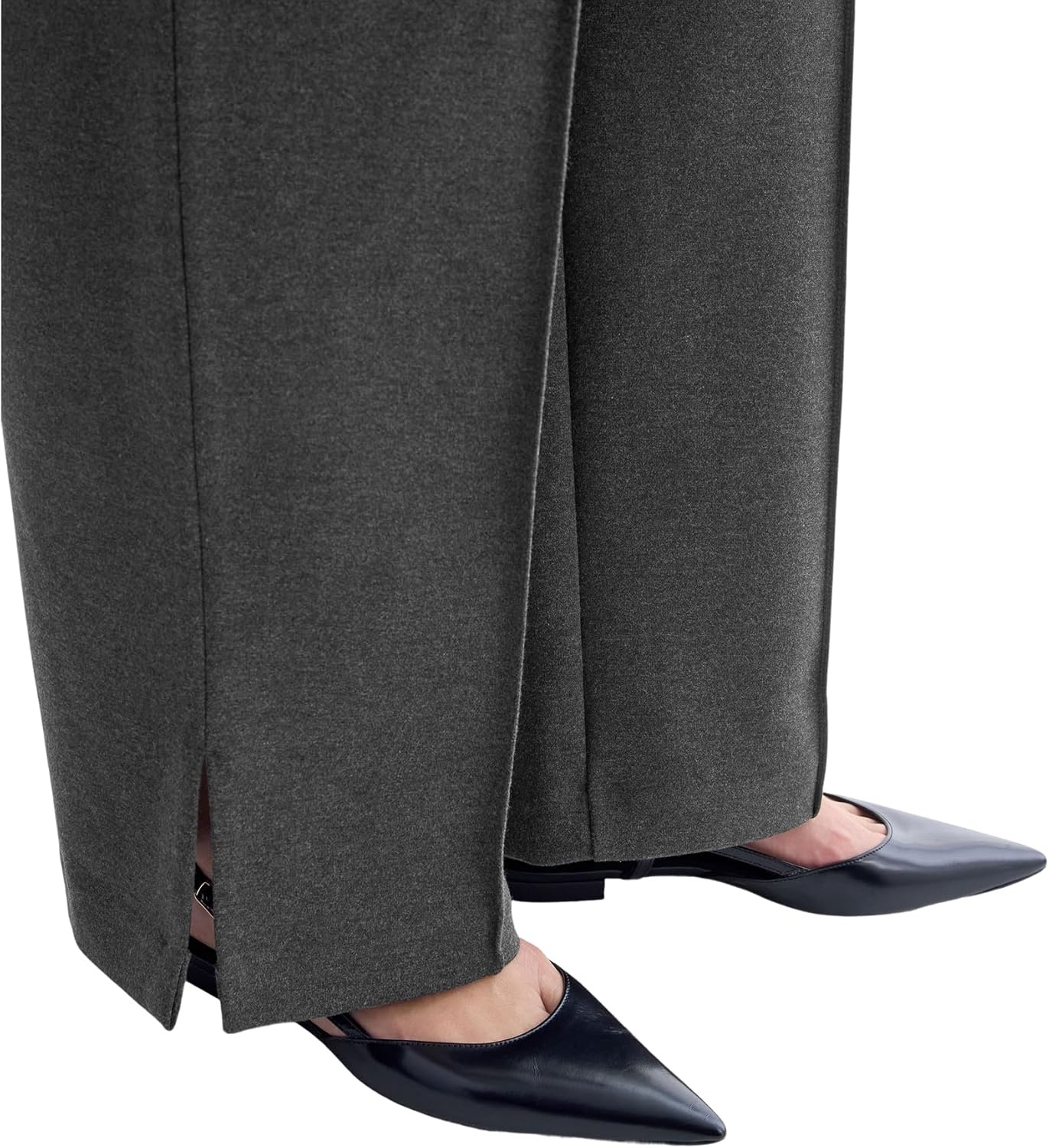 image:imageEverlane Womens Ponte WideLeg Trouser Viscose Stretch WideLeg Dress PantHeathered Soot