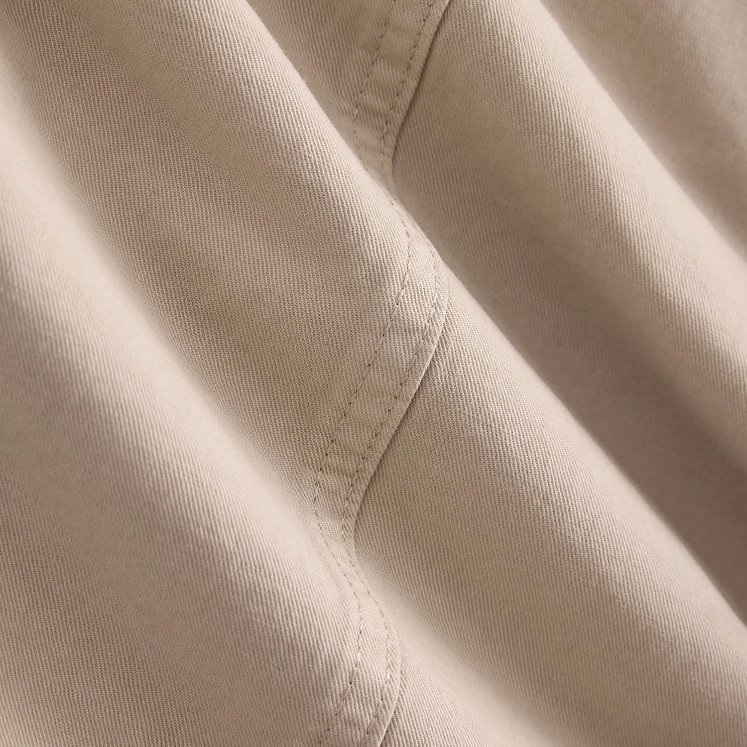 image:imageEverlane Womens Seamed WideLeg Pant OCS Organic Cotton Linen Blend HighRise WideLeg TrouserTrench Coat Khaki