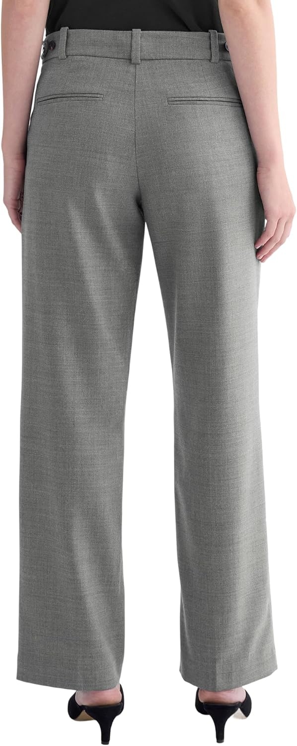 image:imageEverlane Womens StraightLeg Trouser in Tailor Twill RWS Stretch Wool Blend FloorLength Dress PantHeather Graphite