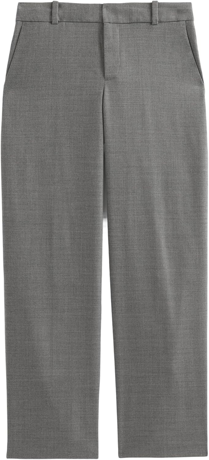 image:imageEverlane Womens StraightLeg Trouser in Tailor Twill RWS Stretch Wool Blend FloorLength Dress PantHeather Graphite