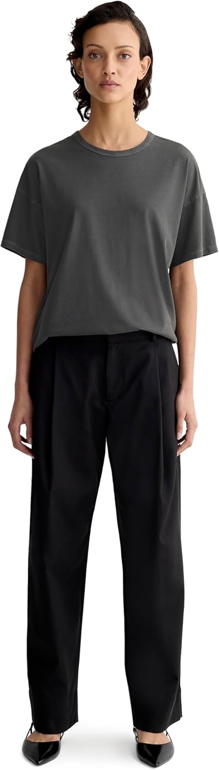 image:imageEverlane Womens The Boyfriend Tee in Essential CottonBlack