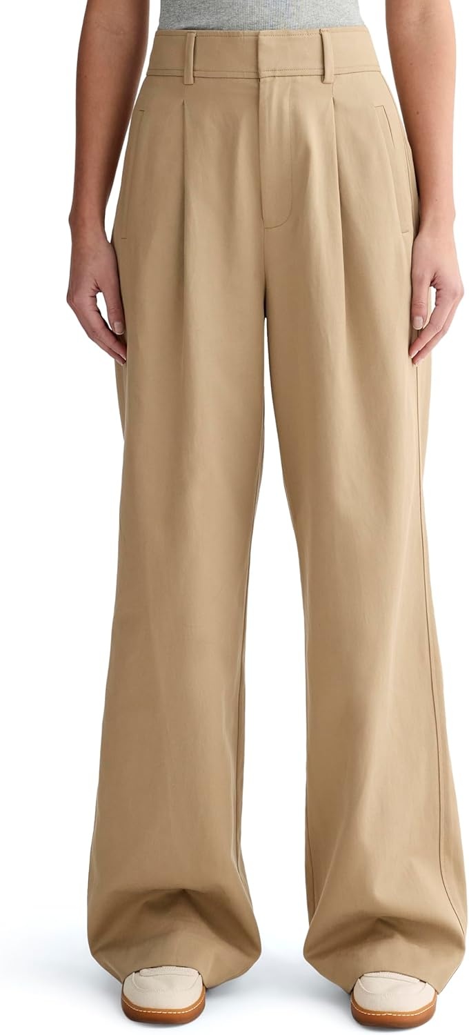 image:imageEverlane Womens The Draper Pleated Pant in ButtersmoothAsh Brown
