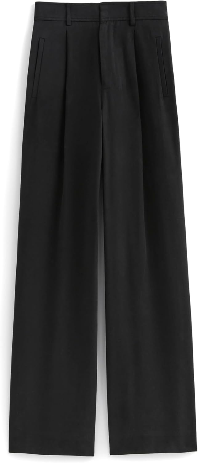 image:imageEverlane Womens The Draper Pleated Pant in ButtersmoothBlack